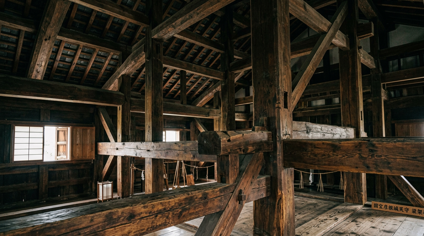 伏見櫓の伝統的木造構造