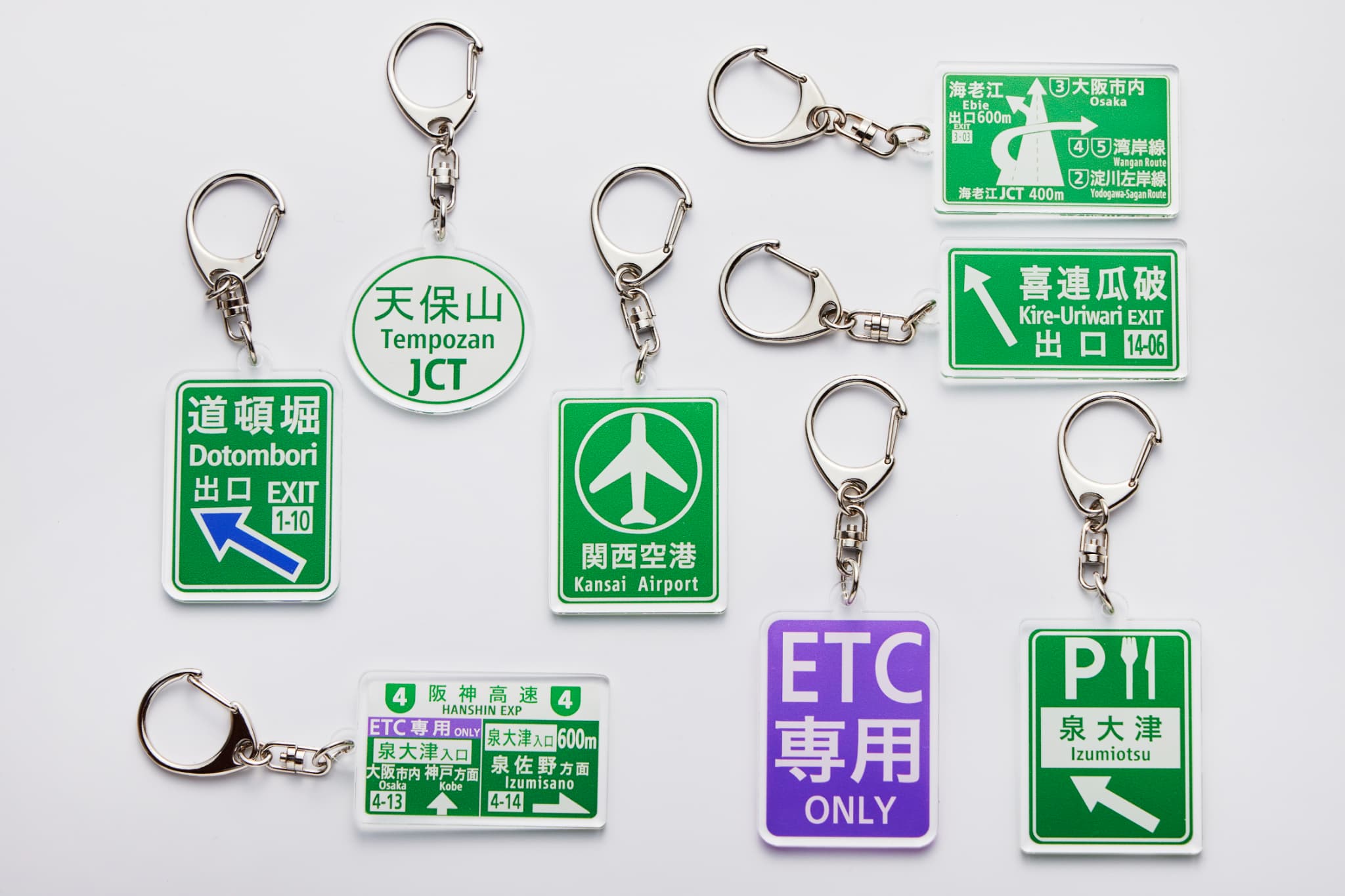ガチャCANで販売される駅名標アクリルキーホルダーのサンプル画像