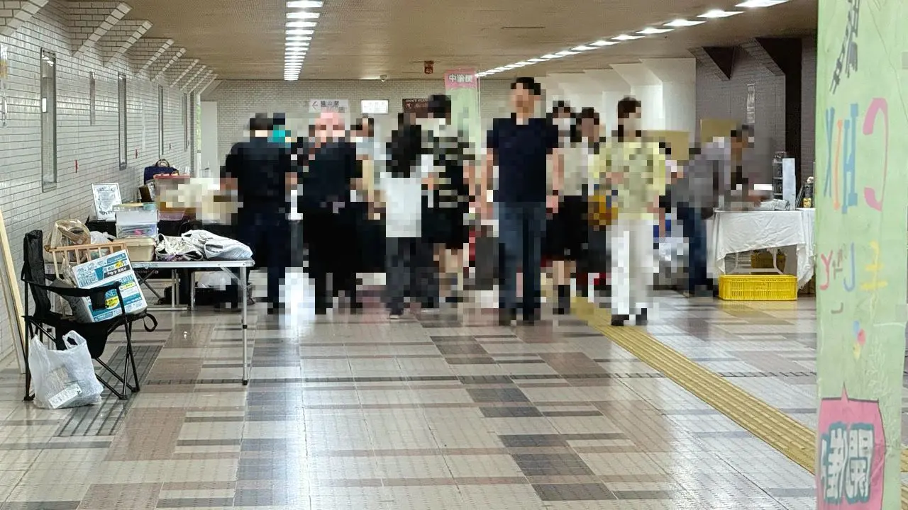 福山駅周辺・手しごと市会場付近の人通り。駅前エリアのにぎわい（号外NET掲載・2026年5月）